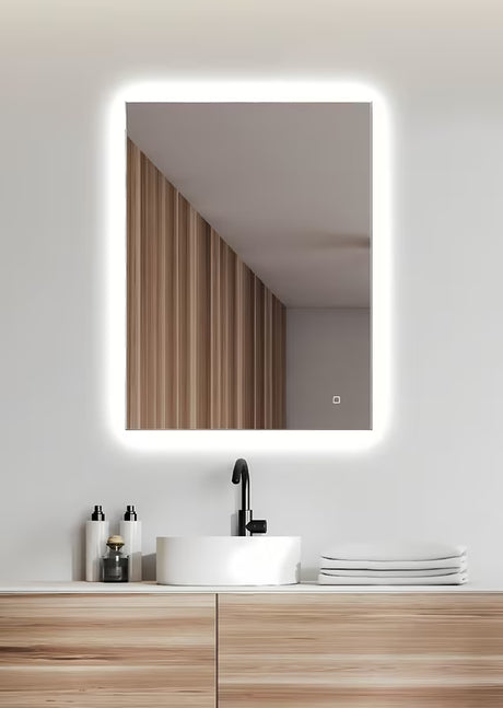 Pravokutno LED ogledalo Amirro 60x80 cm sa senzorom i neutralnim bijelim osvjetljenjem 4000K.