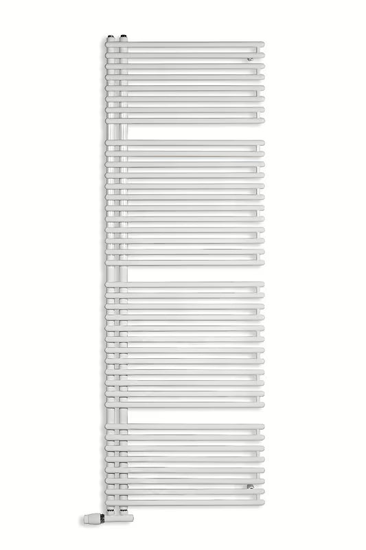 Bijeli kombinirani kupaonski radijator Anima Henrik 60x113 cm prikladan pro grijanje i sušenje ručnika.