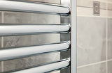 Kombinirani kupaonski radijator Anima Marcus 450x1760 mm u krom izvedbi sa zaobljenim profilom.