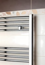 Kombinirani kupaonski radijator Anima Marcus 450x1118 mm u krom izvedbi sa zaobljenim profilom.