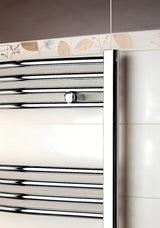 Kombinirani kupaonski radijator Anima Marcus 600x1118 mm u krom izvedbi sa zaobljenim profilom.