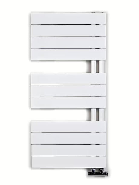 Bijeli kombinirani kupaonski radijator Anima Oliver 93x45 cm prikladan pro grijanje i sušenje ručnika.