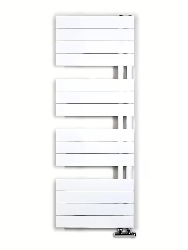 Bijeli kombinirani kupaonski radijator Anima Oliver 45x122 cm prikladan pro za grijanje i sušenje ručnika.