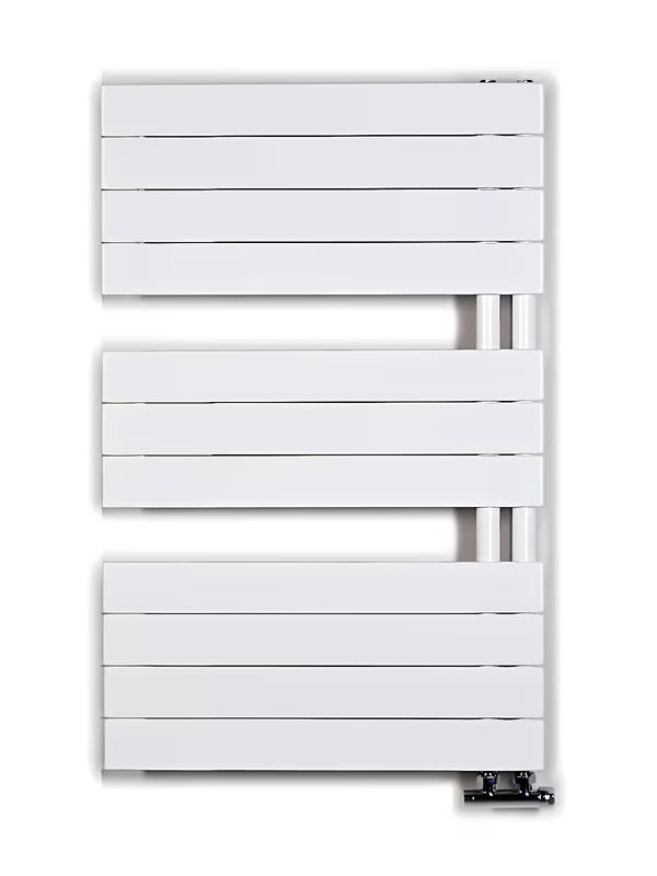 Bijeli kombinirani kupaonski radijator Anima Oliver 60x93 cm prikladan pro grijanje i sušenje ručnika.