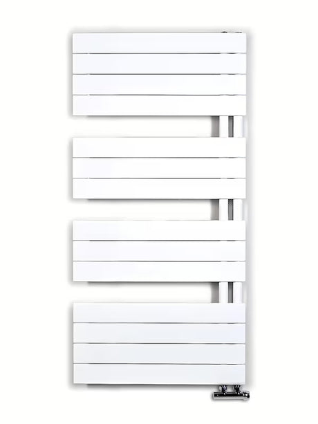 Bijeli kupaonski kombinirani radijator Anima Oliver 60x122 cm prikladan za grijanje i sušenje ručnika.