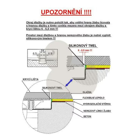 Nehrđajući tuš kanalica Anima 80 cm u sjajnoj kromiranoj izvedbi pro moderni tuš kabina.