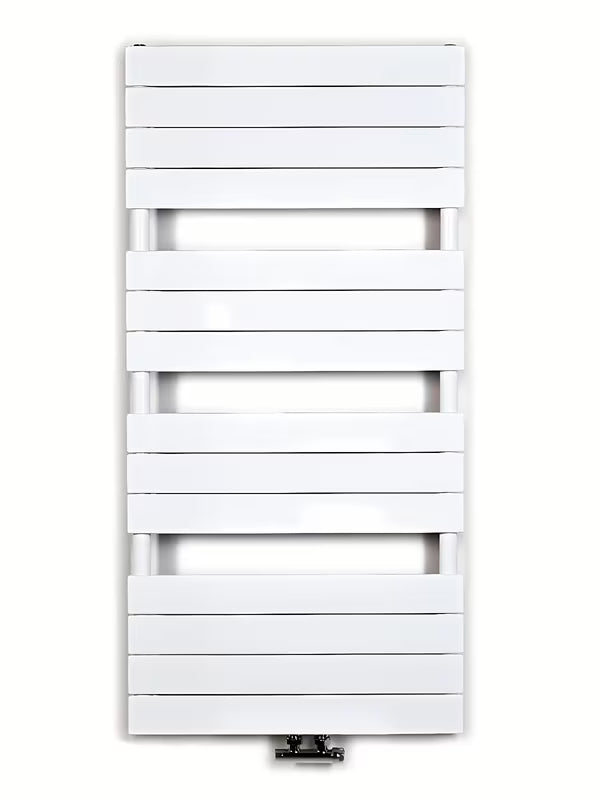 Bijeli kombinirani radijator Anima Viktor 60x122 cm, prikladan pro kupaonicu i sušenje ručnika.