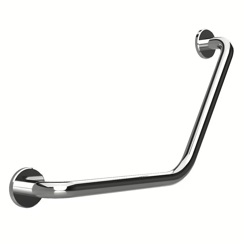 Kutni zidni ručka Bemeta Help od nehrđajućeg čelika, zaobljenog dizajna, za bez barijera kupaonicu.