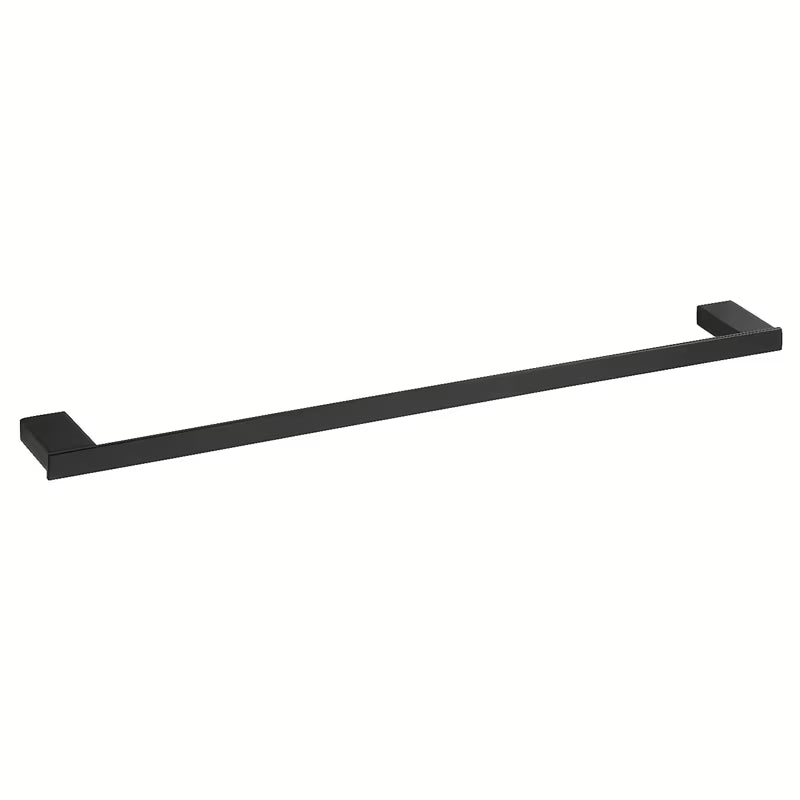 Crni zidni držač ručnika Bemeta Nero kvadratnog dizajna, od mesinga