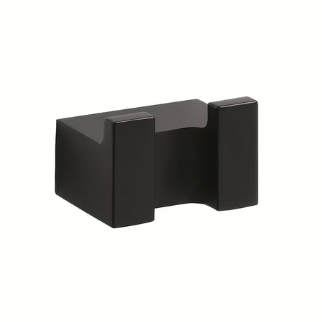 Bemeta Nero zidni četvrtasti dvostruka kuka u crnoj boji, od mesinga