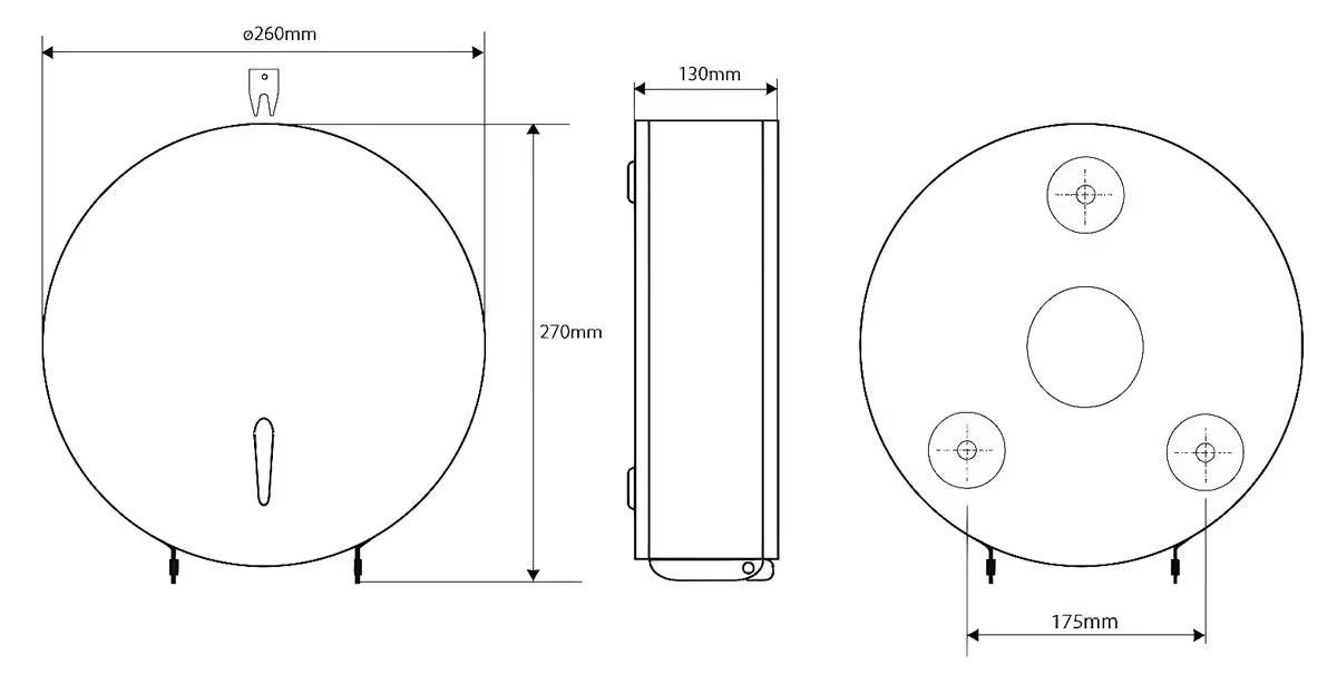 Zidni zaključivi držač toaletnog papira Bemeta od brušenog nehrđajućeg čelika.
