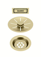 Odvodni set Blanco InFino s preljevom C-overflow u satenski zlatnoj izvedbi Gold Edition