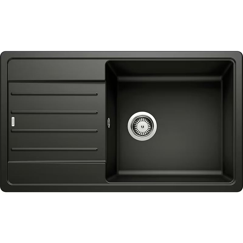 Crni sudoper  Blanco Legra XL 6 S ocjednom plohom pro, ugradnja odozgo