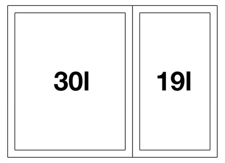 Sustav kanti Blanco Flexon II Low za ladicu s dvije posude pro za razvrstavanje otpada