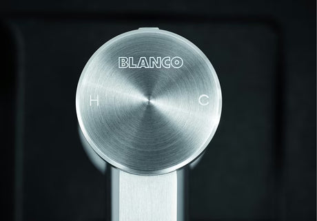 Blanco Ambis jednoručna baterija stojeća miješalica za sudoper od brušenog nehrđajućeg čelika s mat površinom