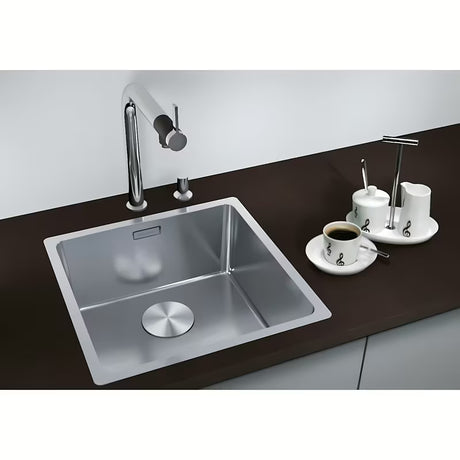 Kuhinjski inox jednostruki sudoper Blanco Andano 44x44 cm u obradi svilenog sjaja
