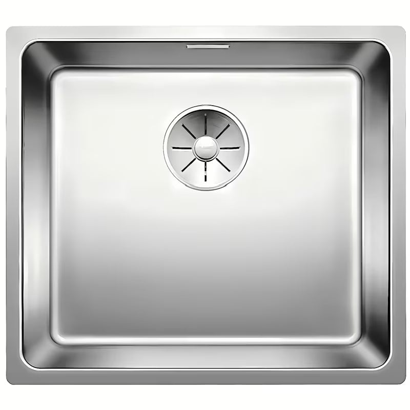 Kuhinjski inox jednostruki sudoper Blanco Andano ispod radne ploče u obradi svilenog sjaja