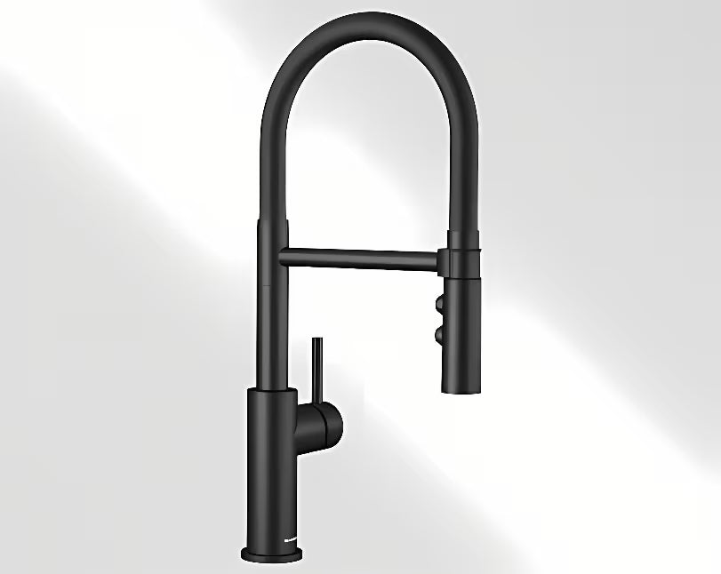 Blanco Catris-S Flexo jednoručna baterija miješalica za sudoper u crnoj mat boji s izvlačnim tušem