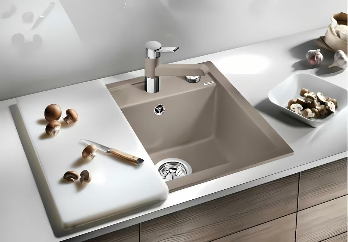 Granitni sudoper  Blanco Dalago 45 pro, ugradnja odozgo u boji siva stijena