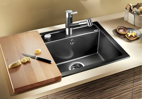 Granitni sudoper  Blanco Dalago 5 Silgranit PuraDur u boji siva stijena pro za ugradnju odozgo.