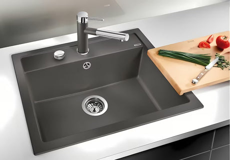 Granitni sudoper  Blanco Dalago 6 u boji siva stijena pro za ugradnju odozgo na radnu ploču.