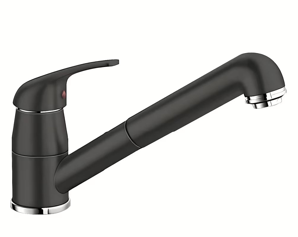 Antracitna miješalica za sudoper Blanco Daras - S izvlačnim tušem i mat površinom Silgranit-look