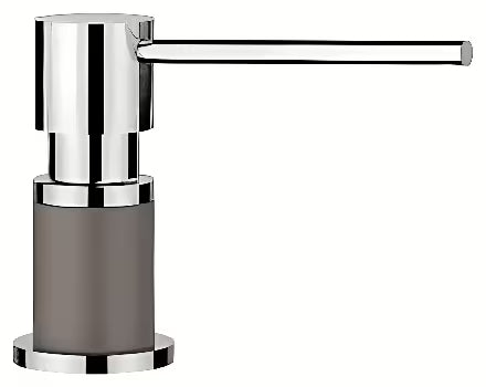 Dozator deterdženta  Blanco Lato u izvedbi vulkanski siva/krom pro montaža u otvor od 35 mm.