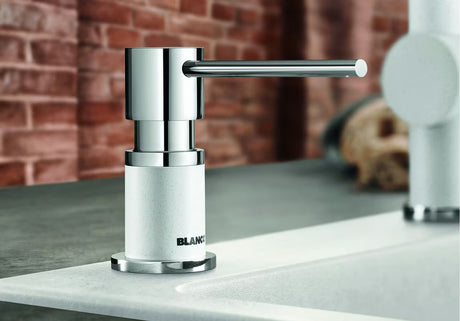 Bijelo-kromirani dozator deterdženta  Blanco Lato s punjenjem odozgo