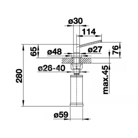 Kromirani dozator deterdženta  Blanco Torre bezvremenskog dizajna