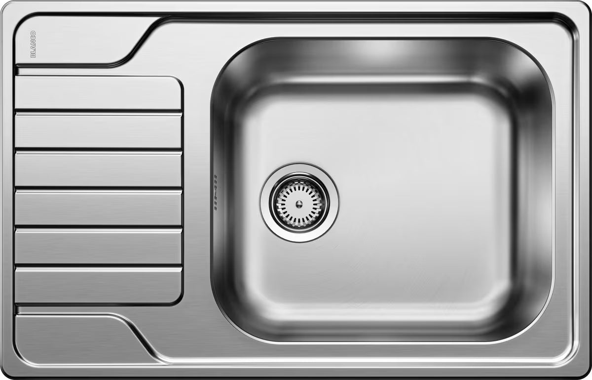 Inox sudoper  Blanco Dinas XL 6 S Compact s ocjednom plohom u brušenoj izvedbi.
