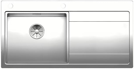 Nehrđajući sudoper  Blanco Divon II 5 S-IF s ocjeđivačem u svilenkastom sjaju, ugradnja u ravnini s pločom