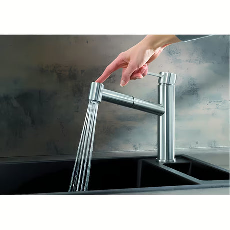 Blanco Ambis-S miješalica za sudoper Supersteel od brušenog nehrđajućeg čelika s izvlačnim tušem