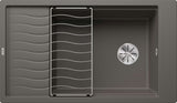 Granitni sudoper  Blanco Elon XL 8 S ocjeđivačem u boji vulkanski siva pro montaža na radnu ploču.