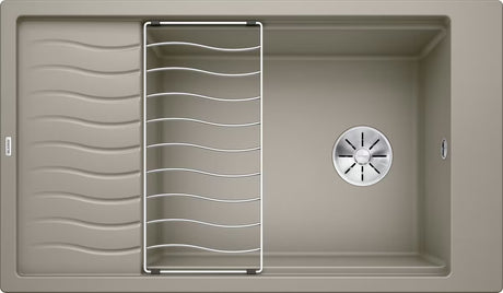 Blanco elonxl 8 S granitni sudoper  s ocjeđivačem na radnu ploču u boji tartufo
