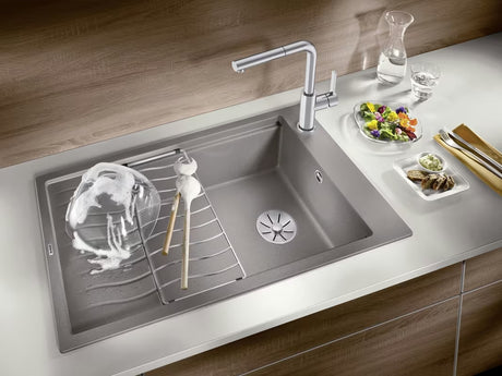 Blanco elonxl 8 S granitni sudoper  s ocjeđivačem na radnu ploču u boji tartufo