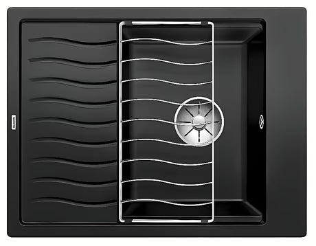 Crni granitni sudoper  Blanco Elon 45 S ocjedom pro, gornja ugradnja