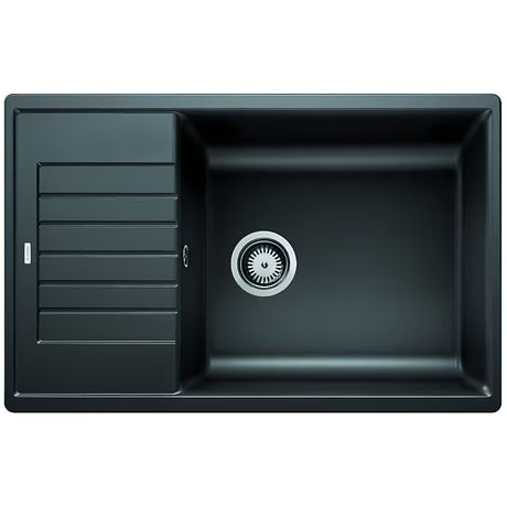 Crni granitni sudoper  Blanco Zia XL 6 S Compact s ocjednom plohom, ugradnja odozgo