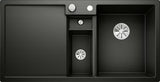 Crni granitni sudoper  Blanco 100 x 51 cm s ocjedom, koritom i desnom orijentacijom