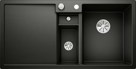 Crni granitni sudoper  Blanco 100 x 51 cm s ocjedom, koritom i desnom orijentacijom