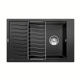 Granitni sudoper  Blanco Elon XL 6 S ocjeđivačem u crnoj mat izvedbi pro za gornju ugradnju.