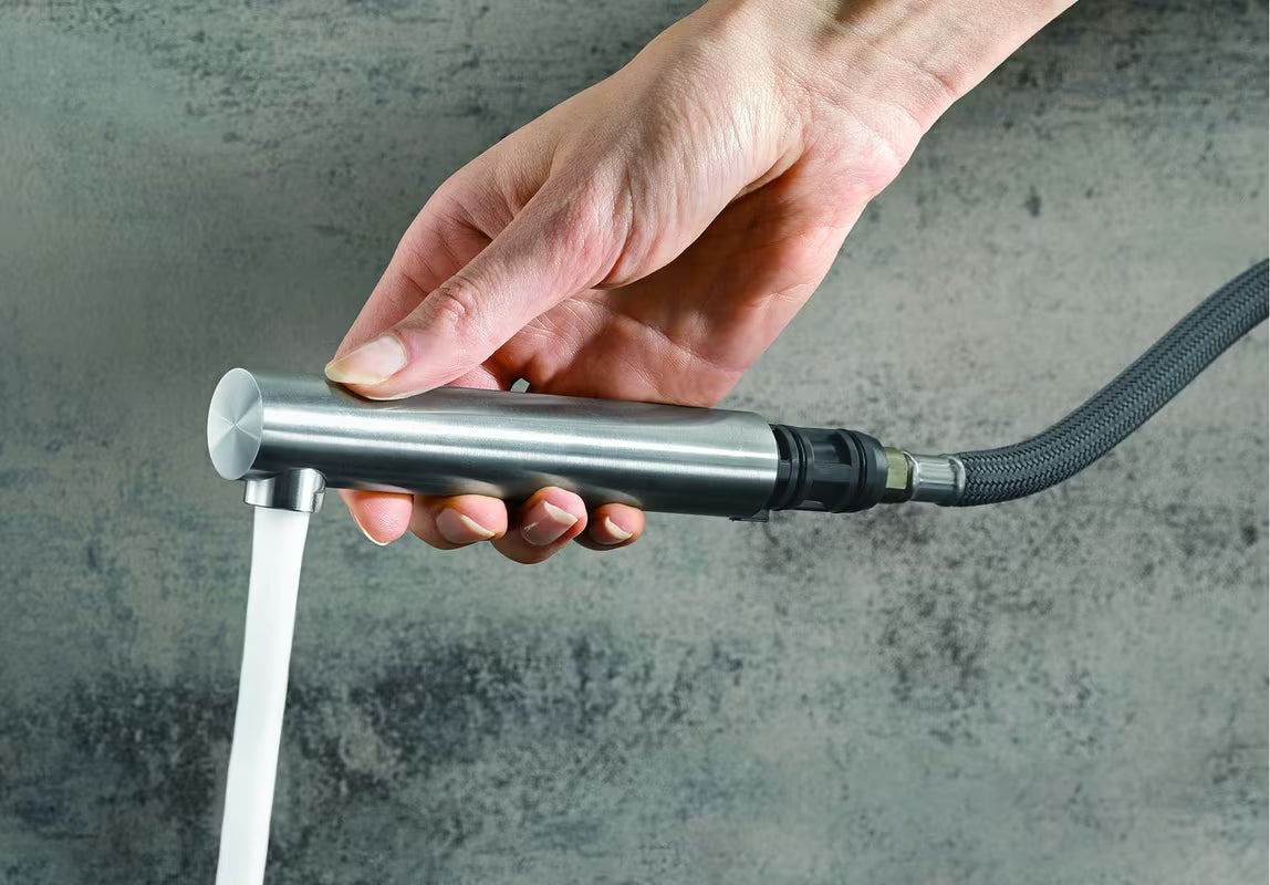 Blanco Lanora-S miješalica za sudoper Supersteel od brušenog nehrđajućeg čelika s izvlačivim tušem