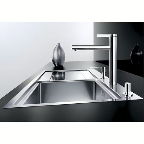 Kromirana jednoručna baterija stojeća miješalica za sudoper Blanco Linee s sa zakretnim izljevom