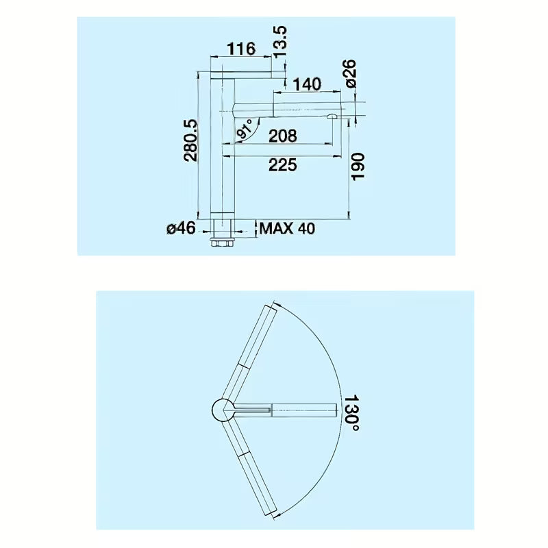 Blanco Linee - S jednoručna baterija miješalica za sudoper s izvlačnim tušem u izvedbi siva stijena/krom
