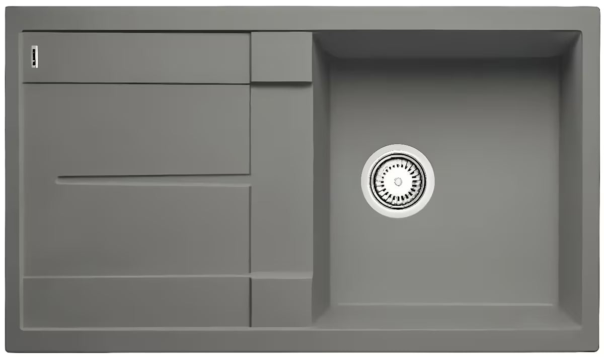Granitni sudoper  Blanco Metra 5 S ocjeđivačem u boji siva stijena pro za ugradnju odozgo