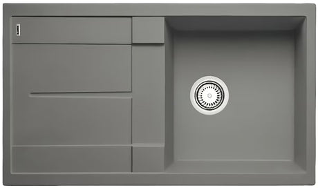 Granitni sudoper  Blanco Metra 5 S ocjeđivačem u boji siva stijena pro za ugradnju odozgo