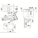Granitni sudoper  Blanco Metra 6 S tuš kadom s ocjeđivačem u boji tartufo