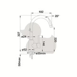 Blanco Mida jednoručna baterija miješalica za sudoper u antracit boji s okretnim izljevom i s površinom Silgranit-look.