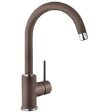 Blanco Mida jednoručna baterija stojeća miješalica za sudoper u boji kave s mat površinom Silgranit-look