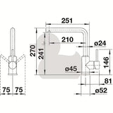 Kromirana miješalica za sudoper Blanco Mila s ručicom i zakretnim izljevom
