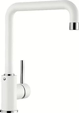 Bijela jednoručna baterija stojeća miješalica za sudoper Blanco Mili s mat površinom Silgranit Look